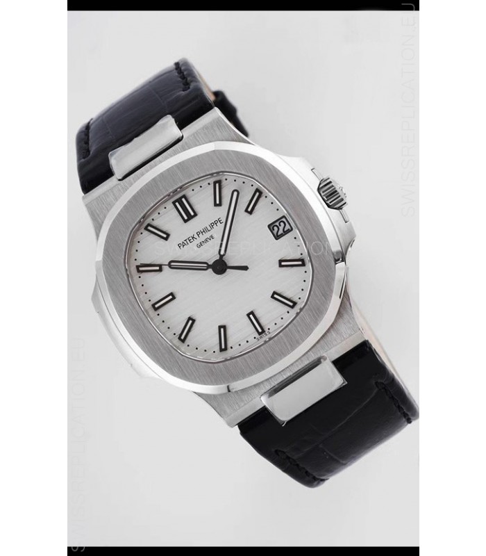 Patek Philippe Nautilus 5711/1A-011 1:1 Mirror Swiss Replica Watch in White Dial 904L Steel 