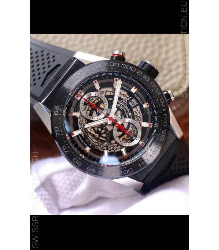 Tag Heuer Carrera Heuer 01 Swiss Replica Watch in Steel Casing