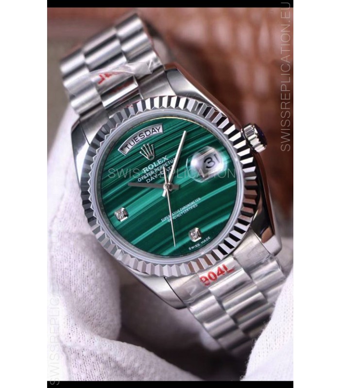 Rolex Day Date Presidential 904L Steel 36MM - Malachite Dial 1:1 Mirror Quality Watch