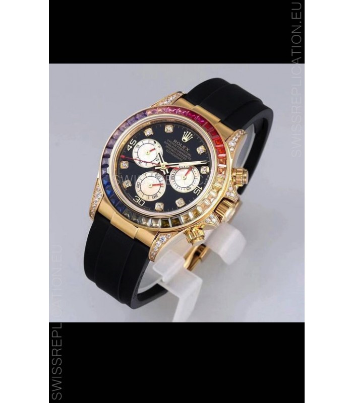 Rolex Cosmograph Daytona 116598 Yellow Gold 1:1 Mirror Cal.4130 Movement - 904L Steel Watch