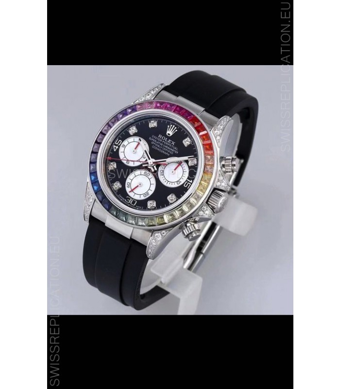 Rolex Cosmograph Daytona 116598 904L Stainless Steel 1:1 Mirror Cal.4130 Movement Watch 