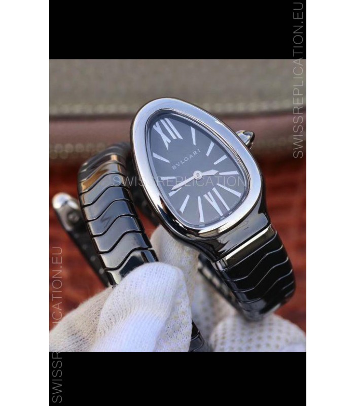 Bvlgari Serpenti Edition Black Ceramic Replica Watch in 1:1 Mirror Quality 