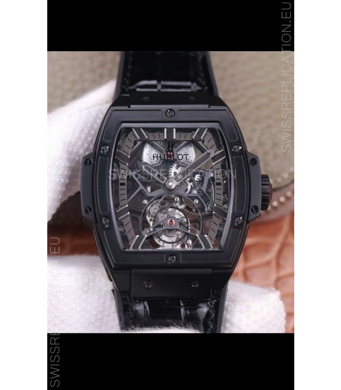 Hublot Masterpiece MP Edition Genuine Tourbillon Swiss Replica Watch in PVD Coating