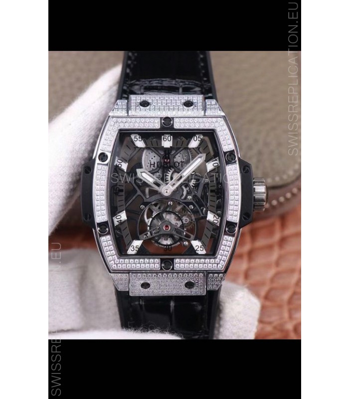 Hublot Masterpiece MP Edition Genuine Tourbillon Swiss Replica Watch in Steel Casing