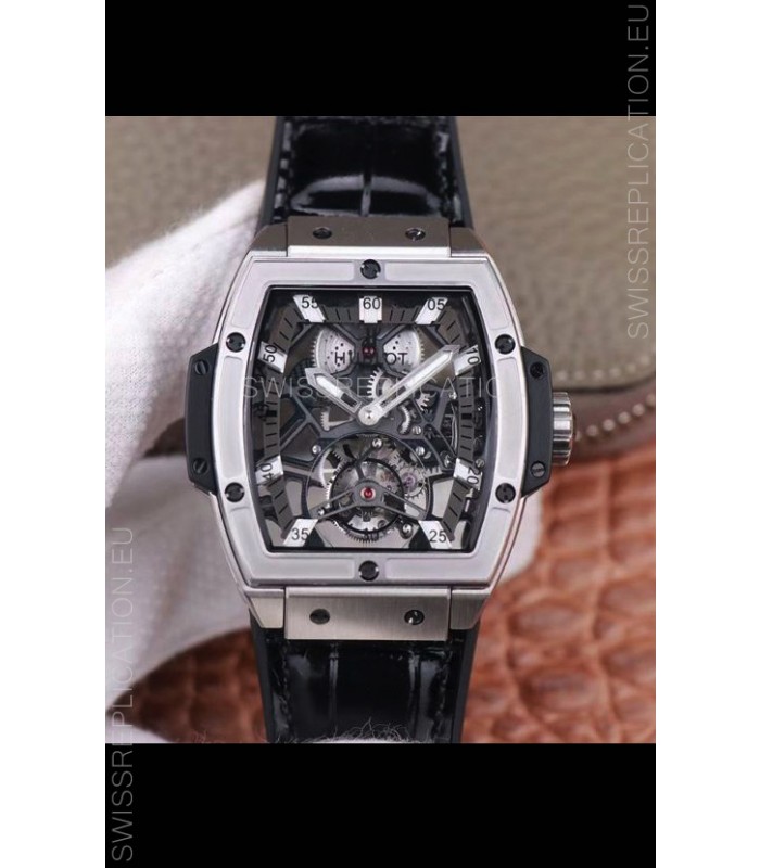 Hublot Masterpiece MP Edition Genuine Tourbillon Swiss Replica Watch in Titanium Casing