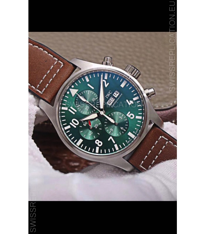 IWC Pilot Chronograph Edition Green Dial 1:1 Mirror Replica Watch