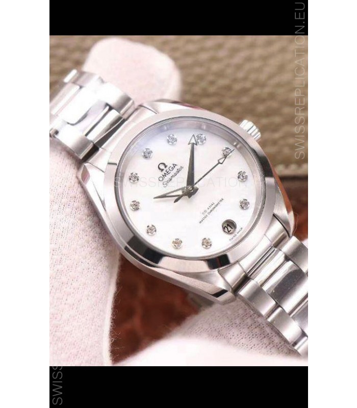 Omega Seamaster Aquaterra 150M 34MM Swiss Replica Watch in White Dial