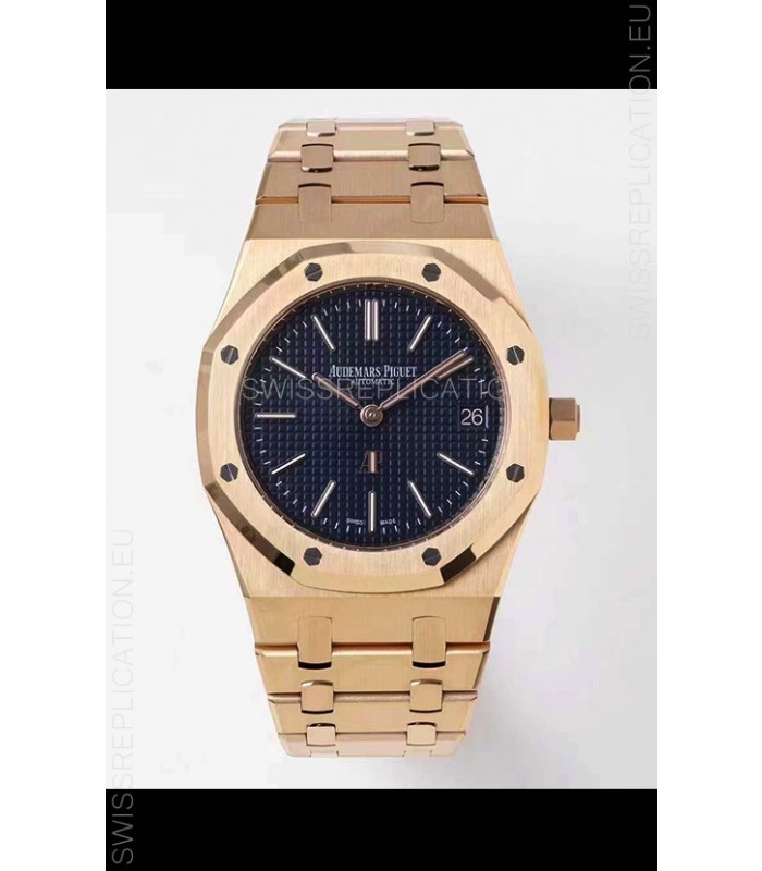 Audemars Piguet Royal Jumbo Oak Extra Thin Swiss Replica Yellow Gold - 1:1 Mirror Replica Watch