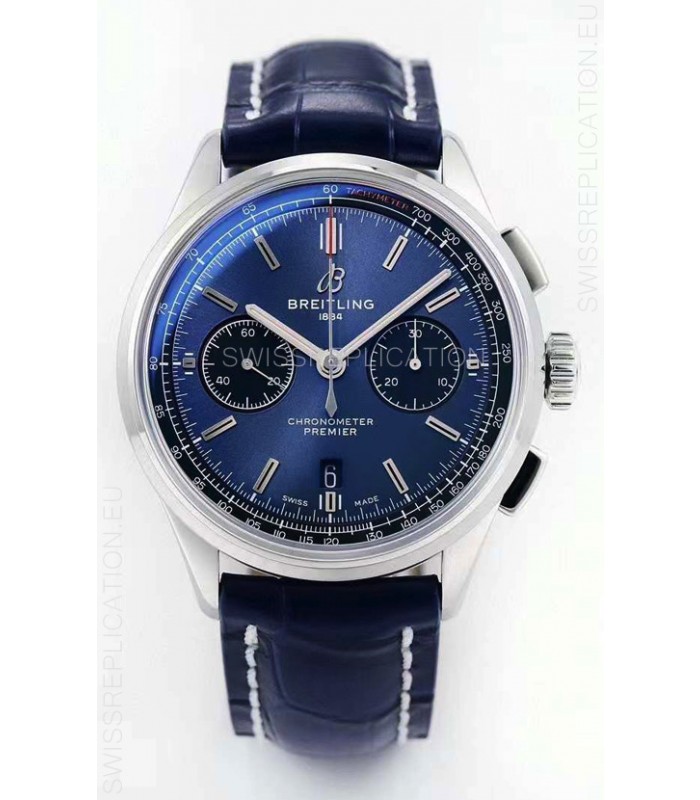 Breitling Premier B01 Chronograph 42 Edition Watch 1:1 Mirror Quality in Blue Dial 