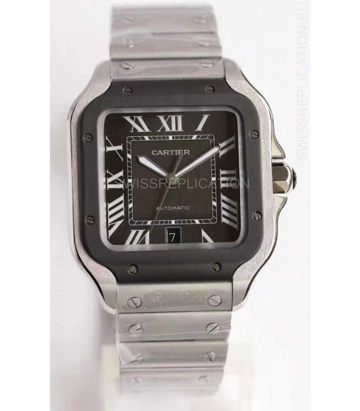 Cartier Santos De Cartier XL 1:1 DLC Bezel Swiss Replica Watch 40MM