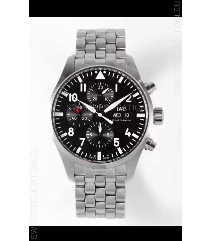 IWC Pilot Chronograph Le Petit Prince Edition Black Dial 1:1 Mirror Replica Watch