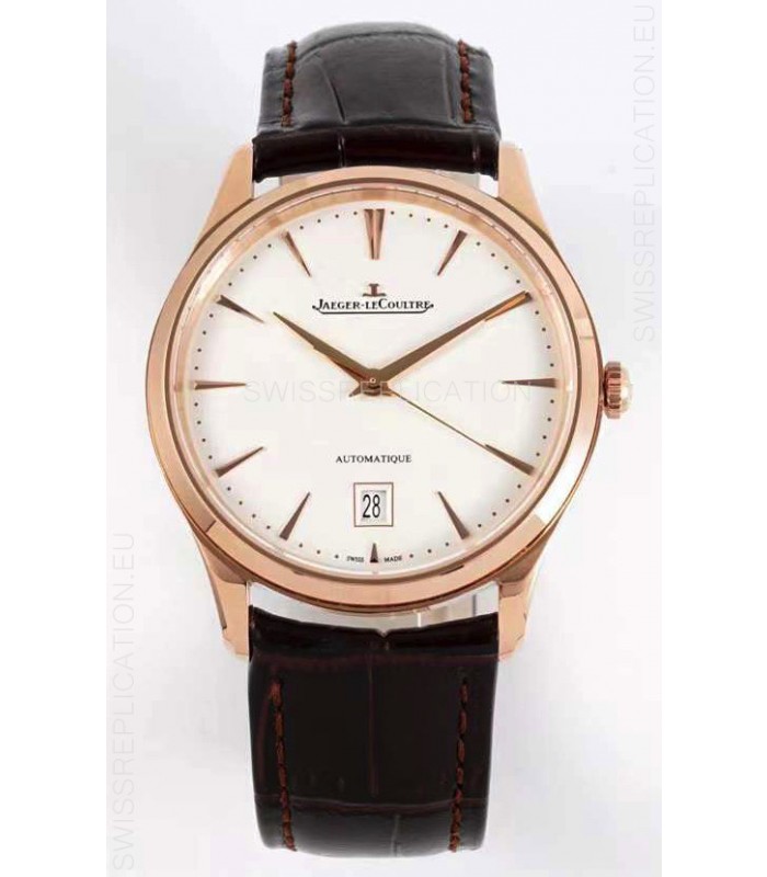 Jaeger LeCoultre Master Ultra Thin Rose Gold Swiss 1:1 Mirror Replica Watch