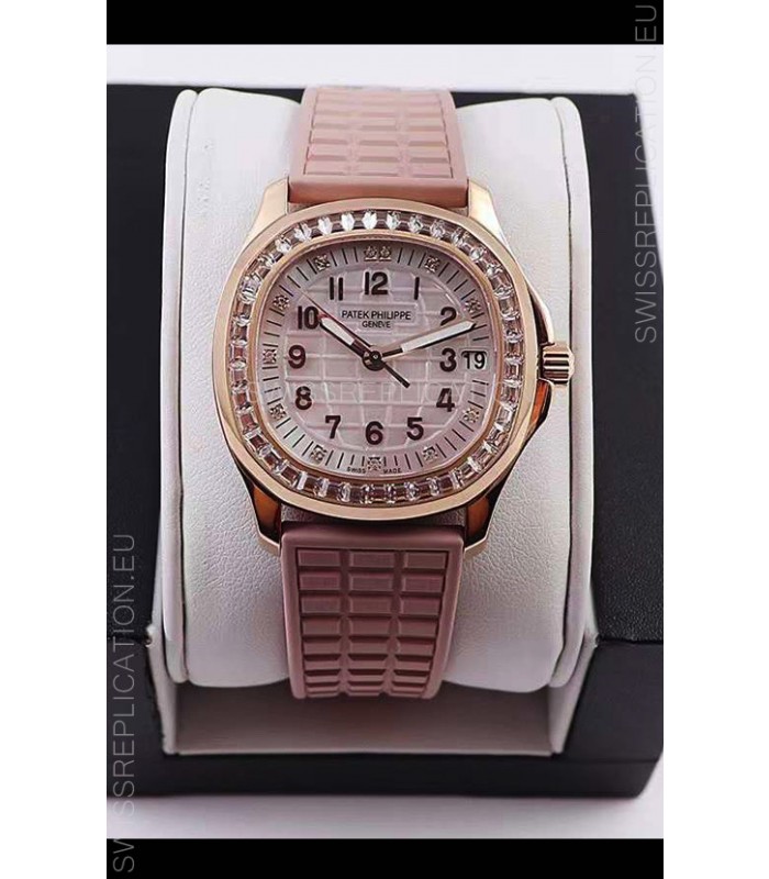 Patek Philippe Aquanaut LUCE 5072R-001 Swiss Replica Watch in Pearl Dial 35.6MM 