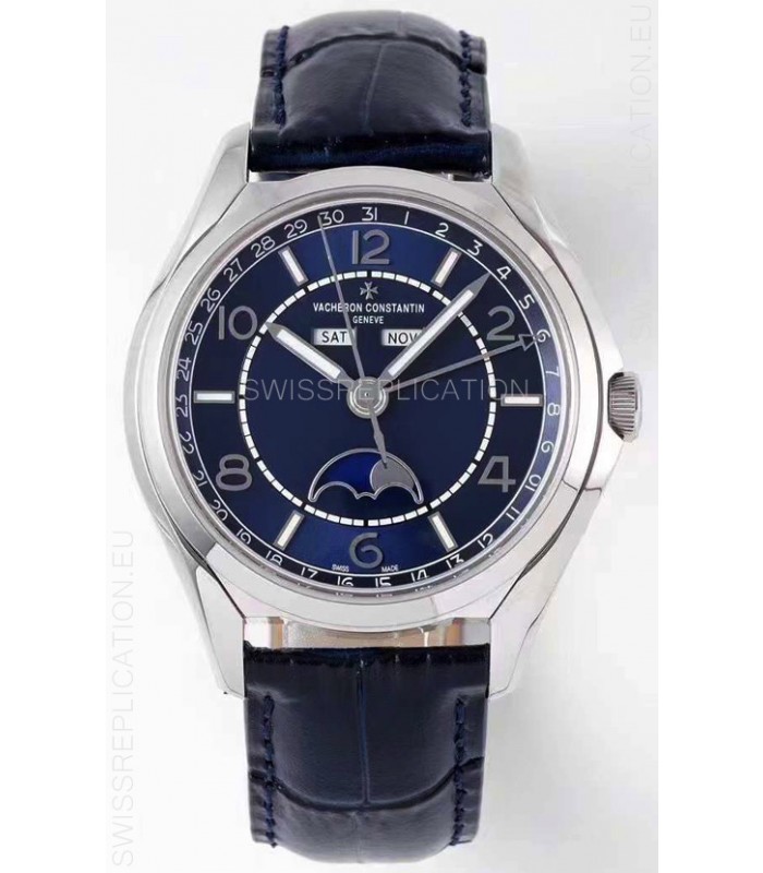 Vacheron Constantin Fiftysix Complete Calendar Swiss Replica Watch in Blue Dial 