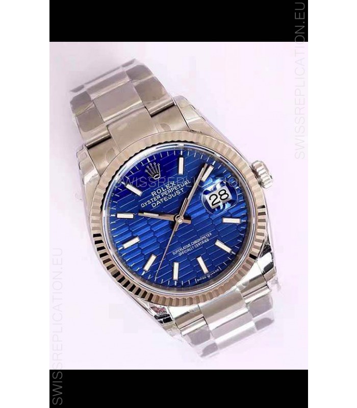 Rolex Datejust Fluted-Motif Dial 41MM Cal.3135 Movement Swiss Replica Watch in 904L Steel Casing
