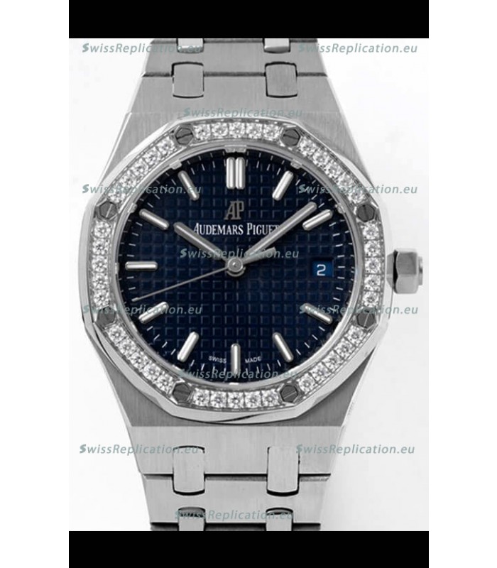 Audemars Piguet Royal Oak Swiss Automatic 34MM Swiss Watch Blue Dial - 1:1 Mirror Replica Edition