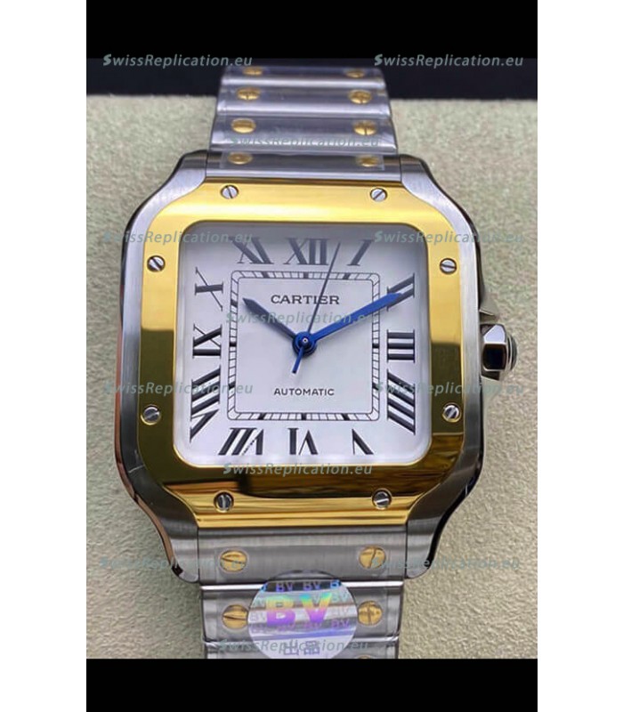 Santos De Cartier 1:1 Mirror Replica - 36MM Yellow Gold Two Tone Watch