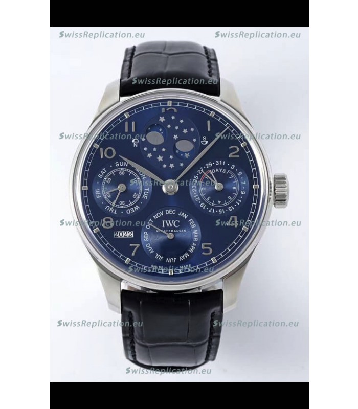IWC Portuguese Perpetual Calendar Stainless Steel Swiss Replica Watch REF. IW503401