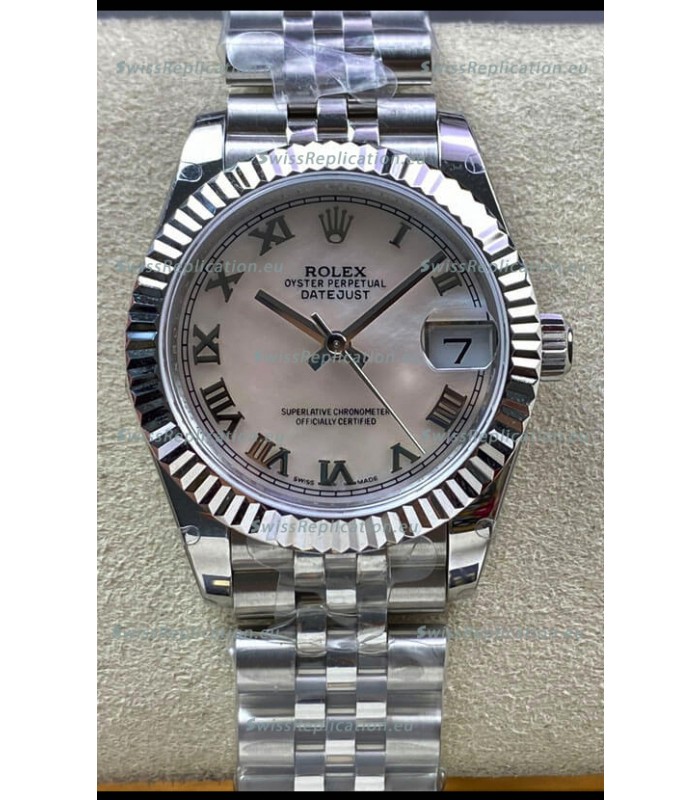 Rolex Datejust 178384 31MM Swiss Replica in 904L Steel in Pearl Dial - 1:1 Mirror Replica