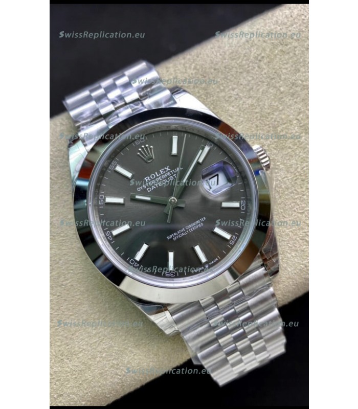 Rolex Datejust 126300 41MM Cal.3135 Swiss 1:1 Mirror Replica Watch in 904L Grey Dial