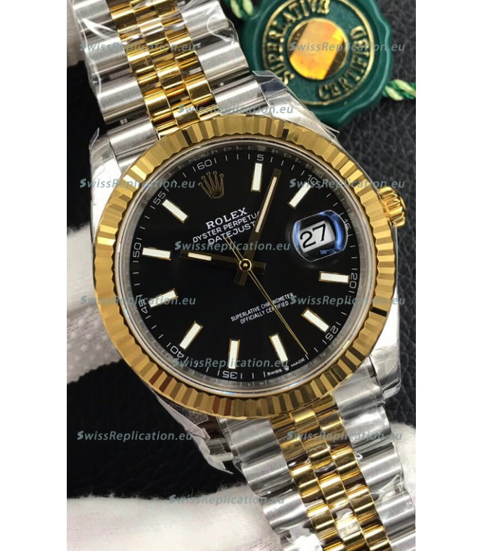 Rolex Datejust 126333 41MM Cal.3135 Swiss 1:1 Mirror Replica Watch in 904L Black Dial 