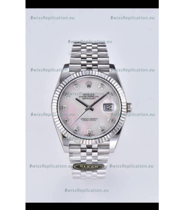 Rolex Datejust 126334 41MM ETA 3235 Swiss 1:1 Mirror Replica Watch in 904L Steel - Pearl Dial