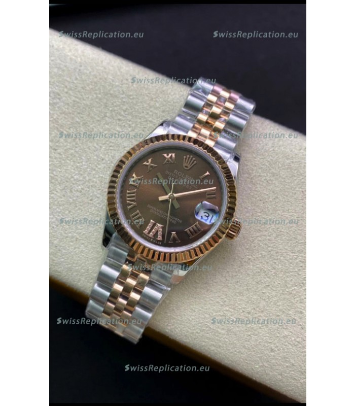 Rolex Datejust 278271 31MM Swiss Replica in 904L Steel in Brown Dial - 1:1 Mirror Replica