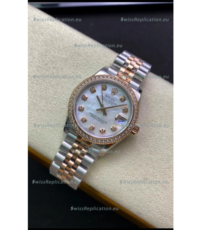 Rolex Datejust 278381 31MM Swiss Replica in 904L Steel Two Tone Rose Gold 1:1 Mirror Replica