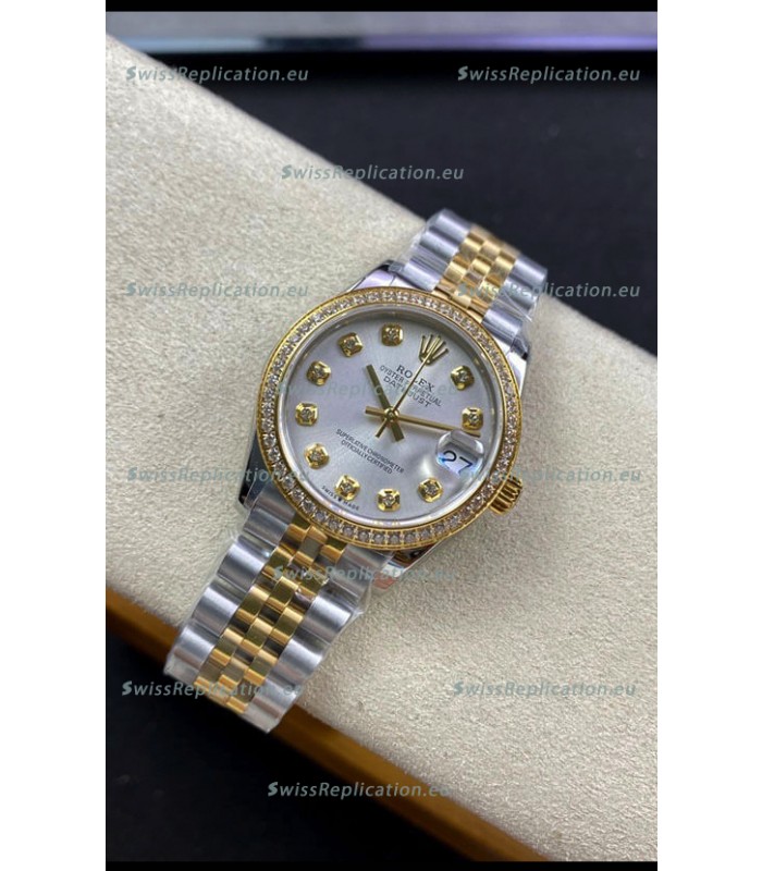 Rolex Datejust 278383 31MM Swiss Replica in 904L Steel Two Tone Yellow Gold Pearl Dial 1:1 Mirror Replica