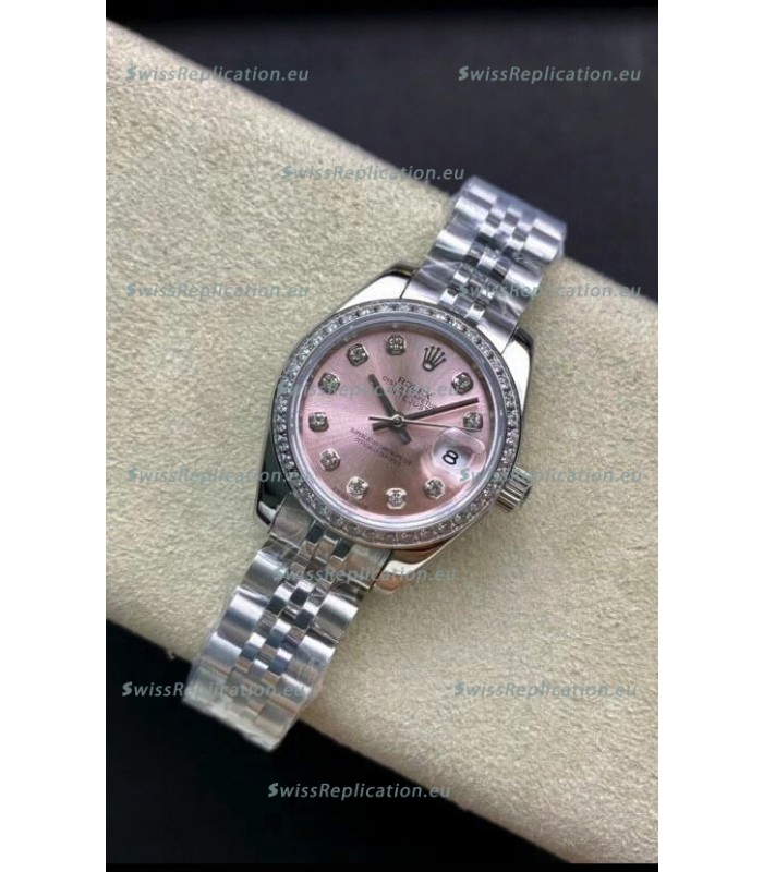 Rolex Datejust 279174 28MM Swiss Replica in 904L Steel in Pink Dial - 1:1 Mirror Replica