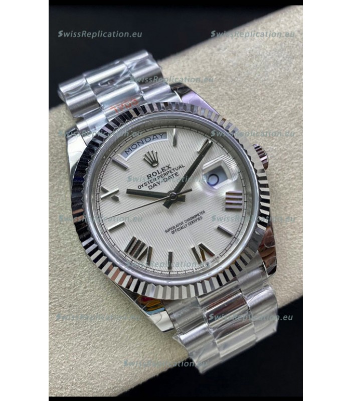 Rolex Day Date 228239-83419 904L Steel 40MM - White Pearl Dial 1:1 Mirror Quality Watch