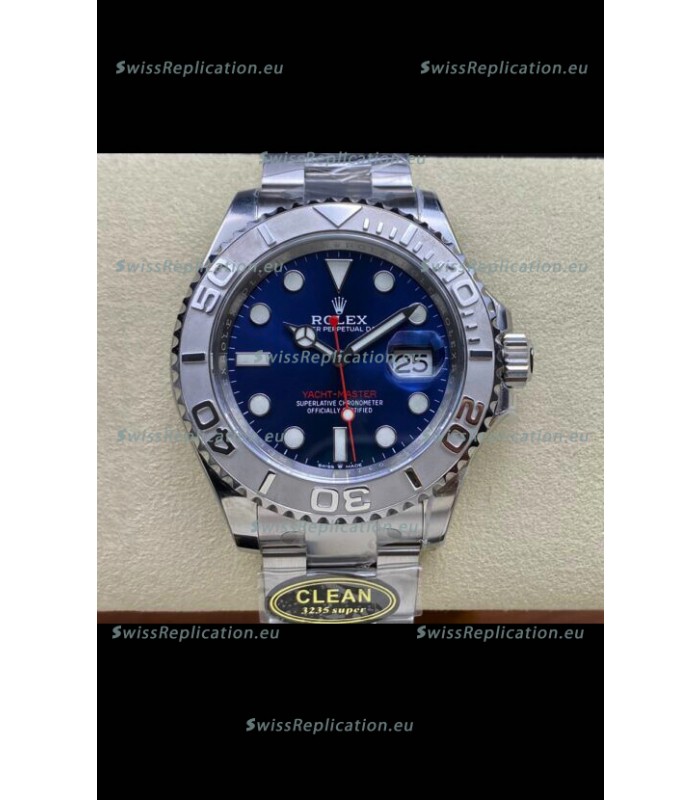 Rolex Yachtmaster 40mm Blue Dial - 1:1 Swiss Replica Watch in 904L Steel Casing