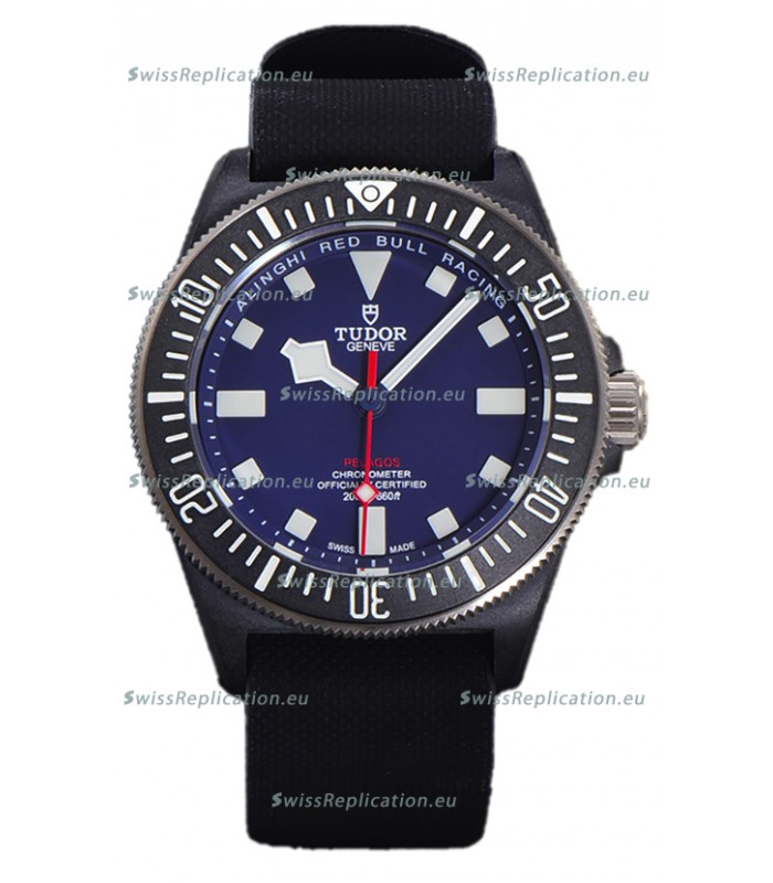 Tudor Pelagos FXD Titanium Casing 1:1 Mirror Replica Blue Dial in Black Nato Strap
