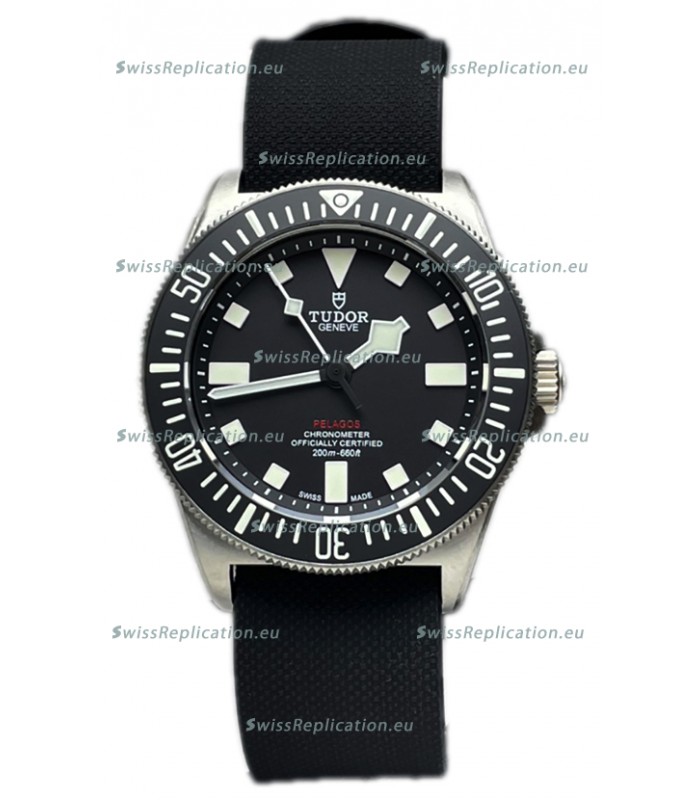 Tudor Pelagos FXD Titanium Casing 1:1 Mirror Replica Black Dial in Black Nato Strap