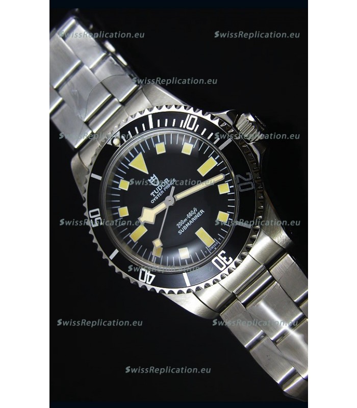 Tudor Oyster Prince Vintage 200M Black Dial Squre Markers Swiss 1:1 Mirror Replica Watch 