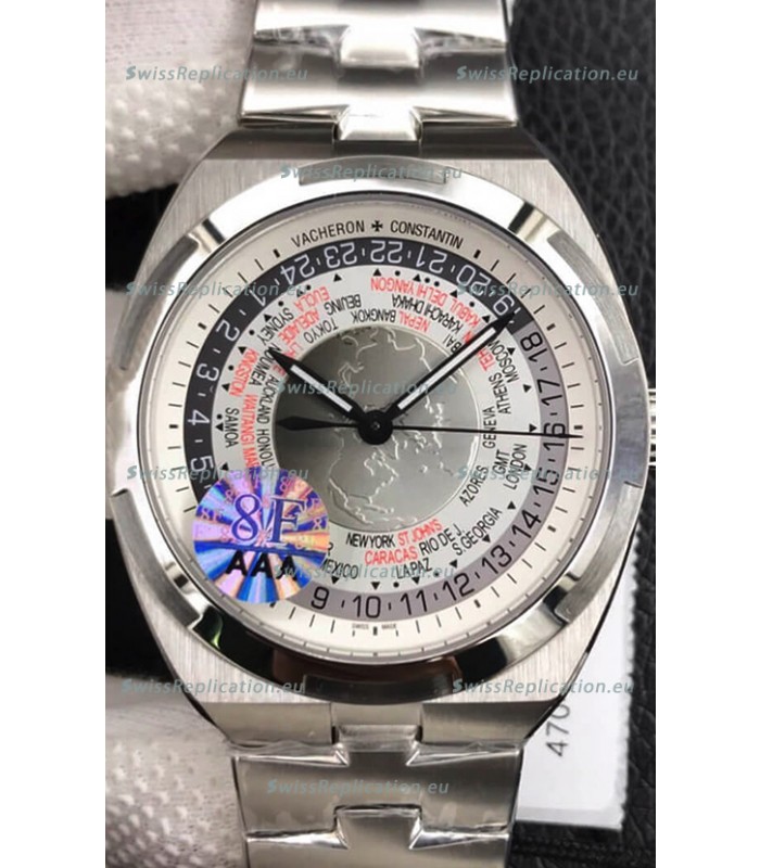 Vacheron Constantin Overseas World Time Edition White Dial Swiss Replica Watch 