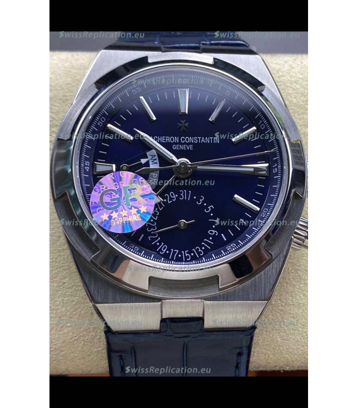 Vacheron Constantin Overseas Dual Time Stainless Steel 1:1 Mirror Swiss Replica Blue Dial