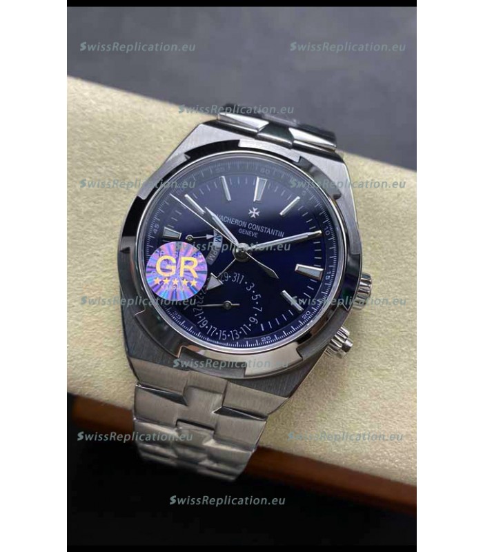 Vacheron Constantin Overseas Dual Time Stainless Steel 1:1 Mirror Swiss Replica Blue Dial