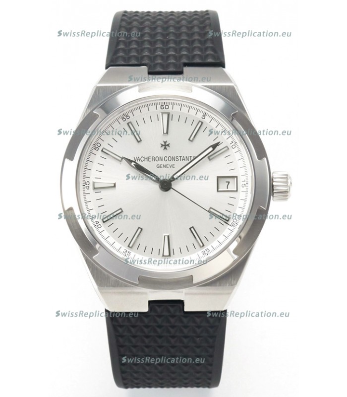 Vacheron Constantin Super Clone Overseas Edition Steel Casing and Dial in Rubber Strap