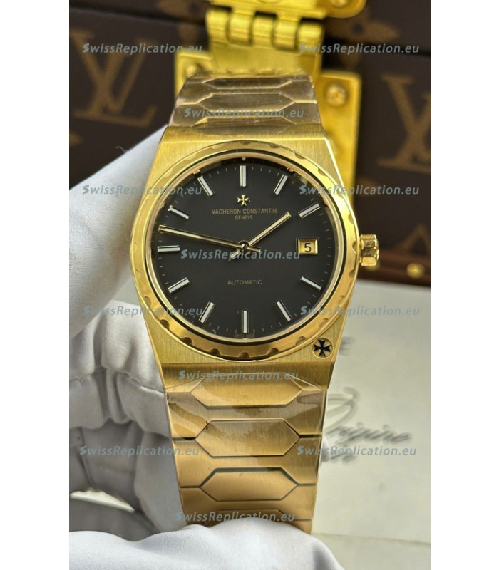 Vacheron Constantin Historiques 222 Super Clone 37MM Yellow Gold Watch in Grey Dial 