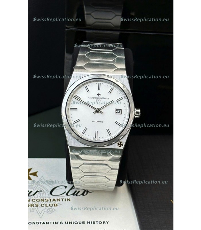 Vacheron Constantin Historiques 222 Super Clone 37MM Steel Casing Watch in White Dial 