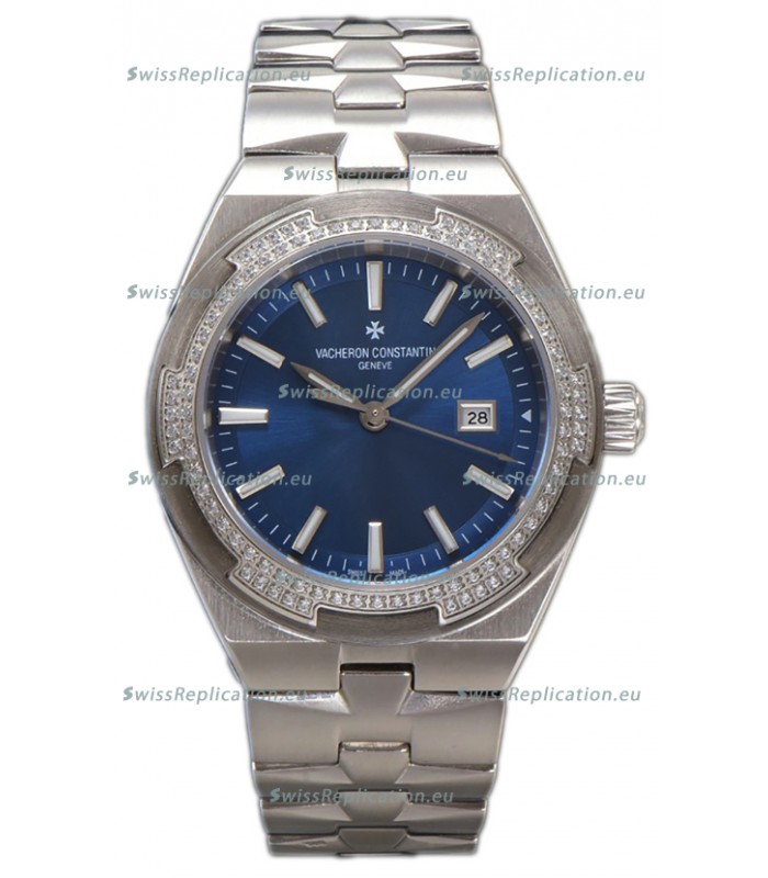 Vacheron Constantin Overseas Steel Casing Blue Dial 35MM Swiss Replica Watch 
