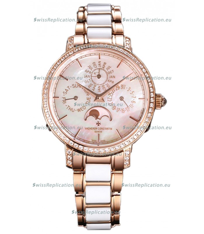 Vacheron Constantin Traditionelle Perpetual Calendar Ultra-Thin Rose Gold Swiss Replica 