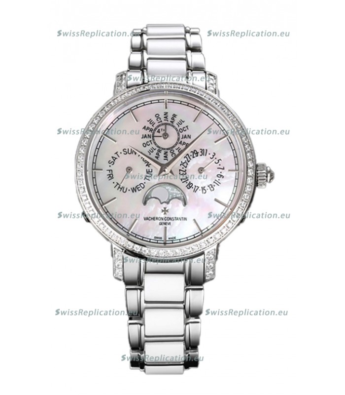 Vacheron Constantin Traditionelle Perpetual Calendar Ultra-Thin Steel Swiss Replica