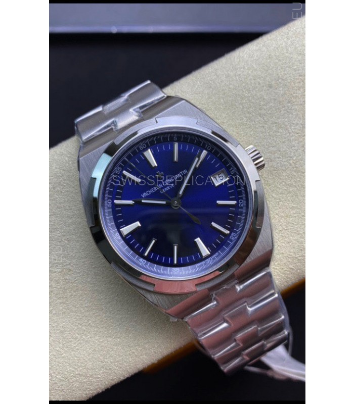 Vacheron Constantin Overseas 1:1 Mirror Swiss Replica Watch in Steel Blue Dial 