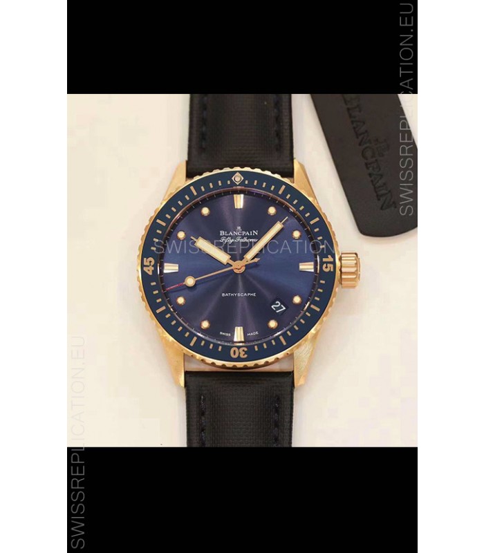 Blancpain Fifty Fathoms BATHYSCAPHE Rose Gold Edition Swiss Replica 1:1 Swiss Watch