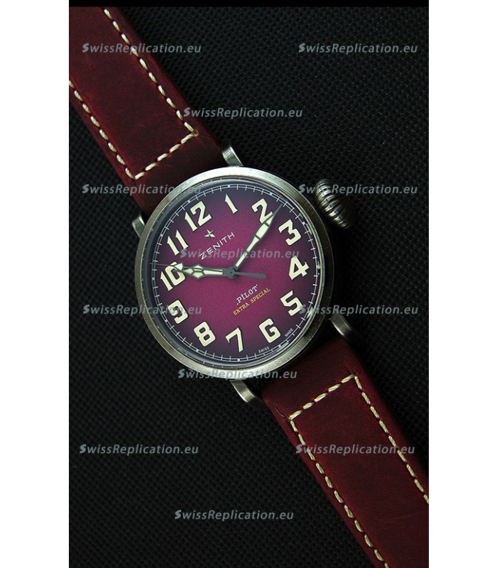 Zenith Pilot Type 20 Extra Special Purple Dial Swiss Replica Watch 40MM