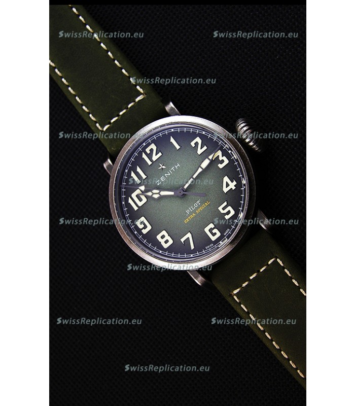 Zenith Pilot Type 20 Extra Special Green Dial Swiss Replica Watch 40MM