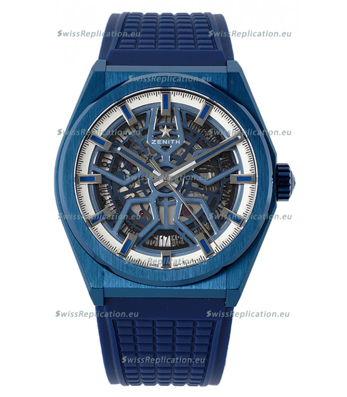 Zenith Defy Classic Skeleton 41MM Blue Ceramic Men's Swiss Replica Watch