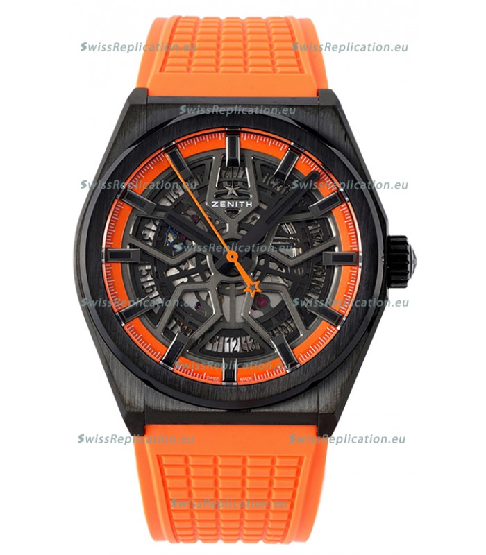 Zenith Defy Classic Skeleton 41MM Black Ceramic Men's Swiss Replica Watch
